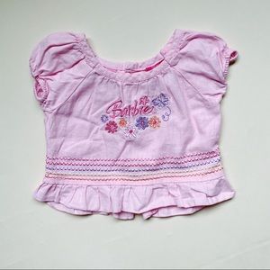 Barbie Pink Short Bubble Sleeve Blouse